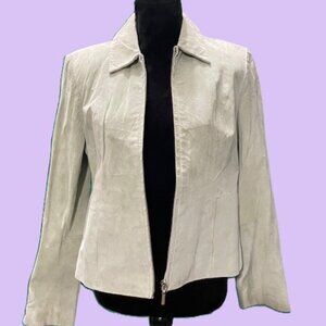 Waist Fit Suede Jacket
